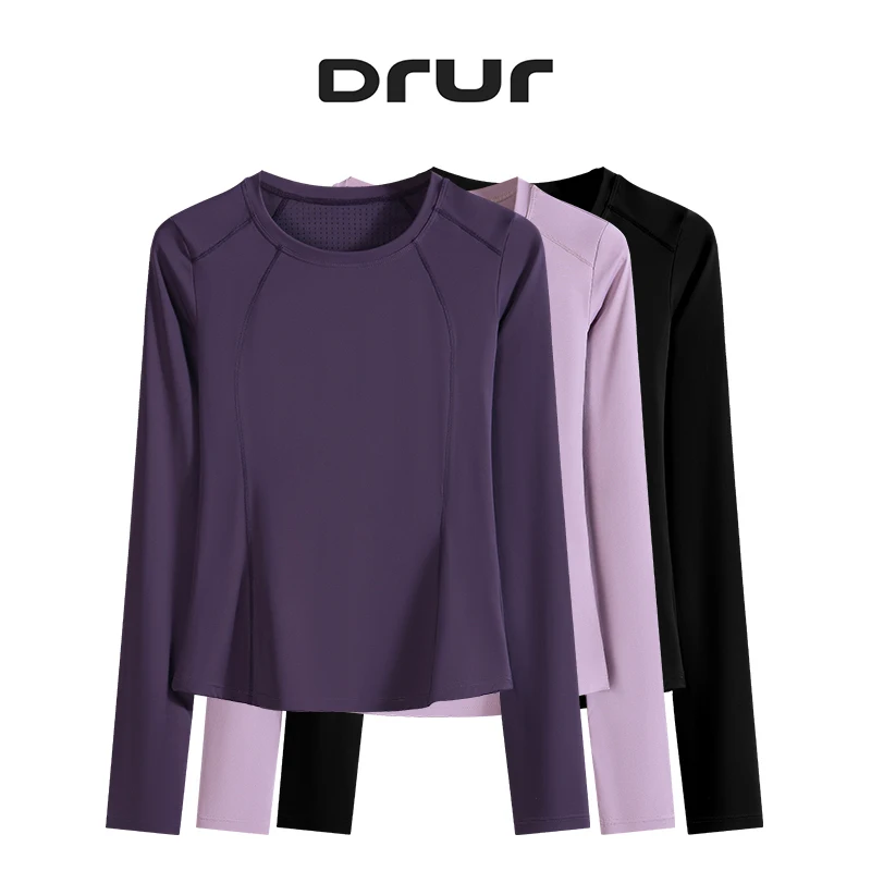 DRUR Yoga Tops Long Sleeve Round Neck Quick Dry Sports Jacket Women Gym Clothes Jogger Running Tops With Pockets Workout Shirts
DRUR Yoga Tops Long Sleeve Round Neck Quick Dry Sports Jacket Women Gym Clothes Jogger Running Tops With Pockets Workout Shirts