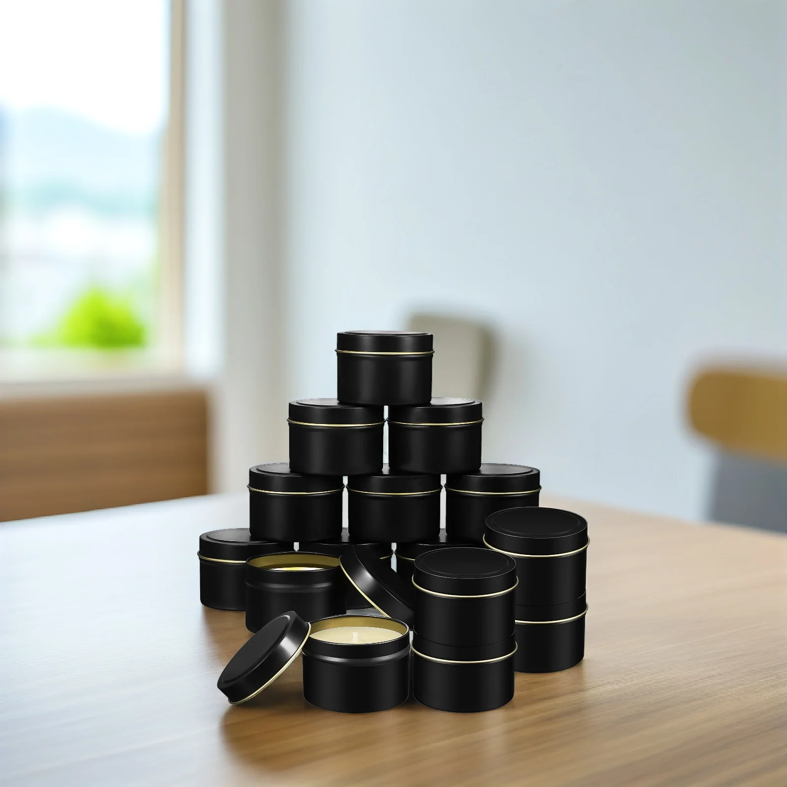 24 Pcs Black Aromatherapy Empty Jars Tins Tinplate Containers Large Capacity Making
24 Pcs Black Aromatherapy Empty Jars Tins Tinplate Containers Large Capacity Making