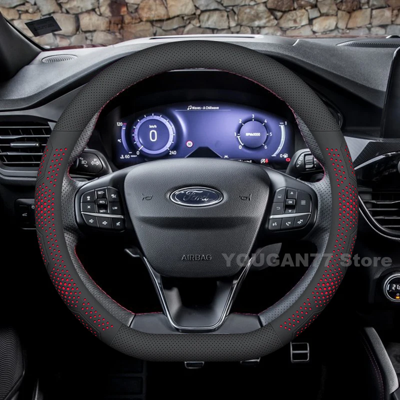 Leather Car Steering Wheel Cover For Ford Kuga phev Focus 2013-2023 2024 2025 Non-slip Auto Steering Wheel Ford Kuga Accessories
Leather Car Steering Wheel Cover For Ford Kuga phev Focus 2013-2023 2024 2025 Non-slip Auto Steering Wheel Ford Kuga Accessories