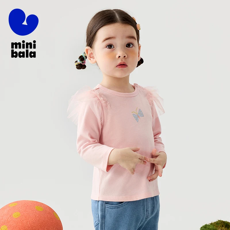 Футболка с длинными рукавами для девочек Mini Bala, новинка весны 2025 года, детский топ с рюшами
Футболка с длинными рукавами для девочек Mini Bala, новинка весны 2025 года, детский топ с рюшами