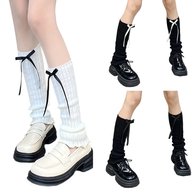 Women Sweet Bowknot Arm Leg Sleeves Ruffled Trim Sun Protective Ribbed Knit Arm Leg Covers Fingerless Gloves Accessories
Women Sweet Bowknot Arm Leg Sleeves Ruffled Trim Sun Protective Ribbed Knit Arm Leg Covers Fingerless Gloves Accessories