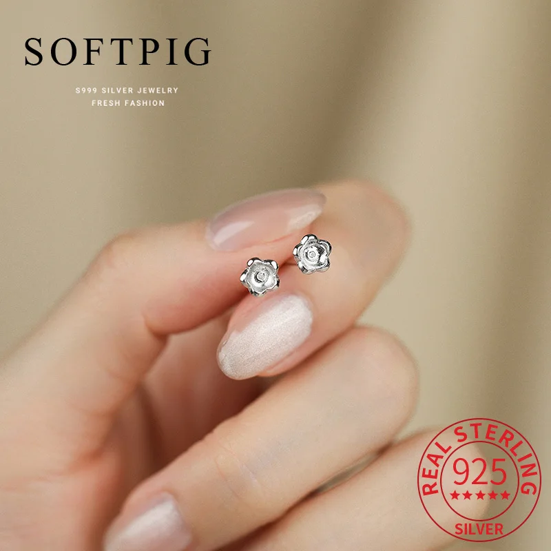 SOFTPIG Real 925 Sterling Silver Mini Flower Piercing Ear Stud Earrings for Women Cute Fine Jewelry Minimalist Accessories
SOFTPIG Real 925 Sterling Silver Mini Flower Piercing Ear Stud Earrings for Women Cute Fine Jewelry Minimalist Accessories