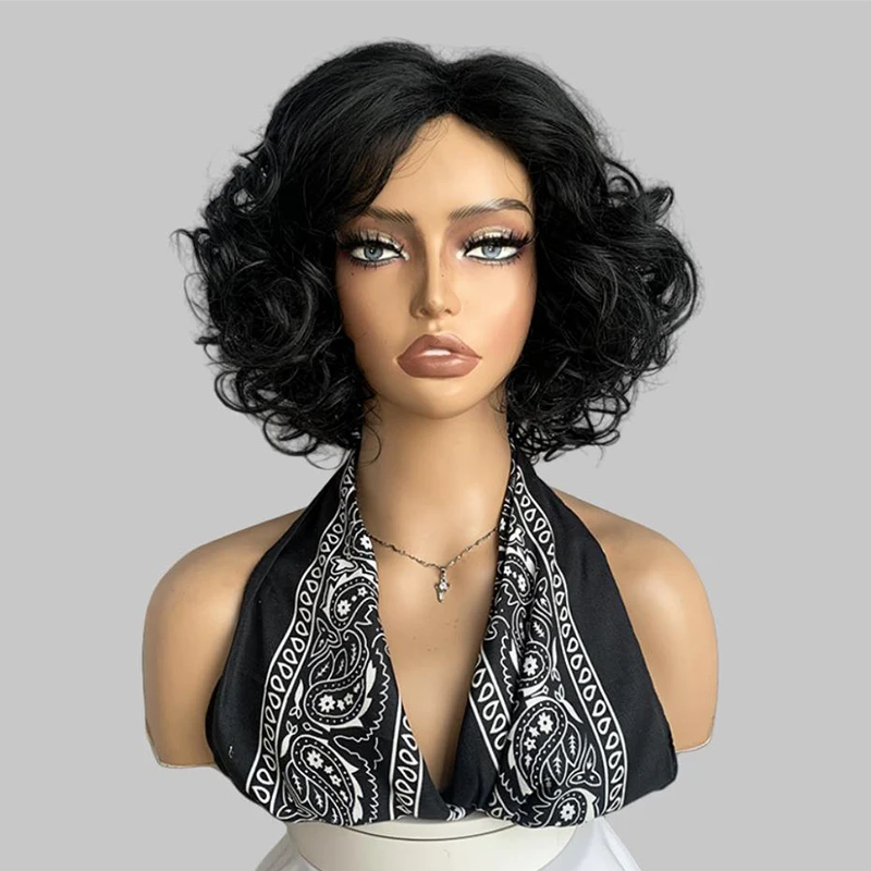 Short Black Jerry Curly Synthetic Hair Wigs Natural Mommy Wig For Women Heat Resistant Fiber Grandma Daily Cosplay Party Use Wig
Short Black Jerry Curly Synthetic Hair Wigs Natural Mommy Wig For Women Heat Resistant Fiber Grandma Daily Cosplay Party Use Wig