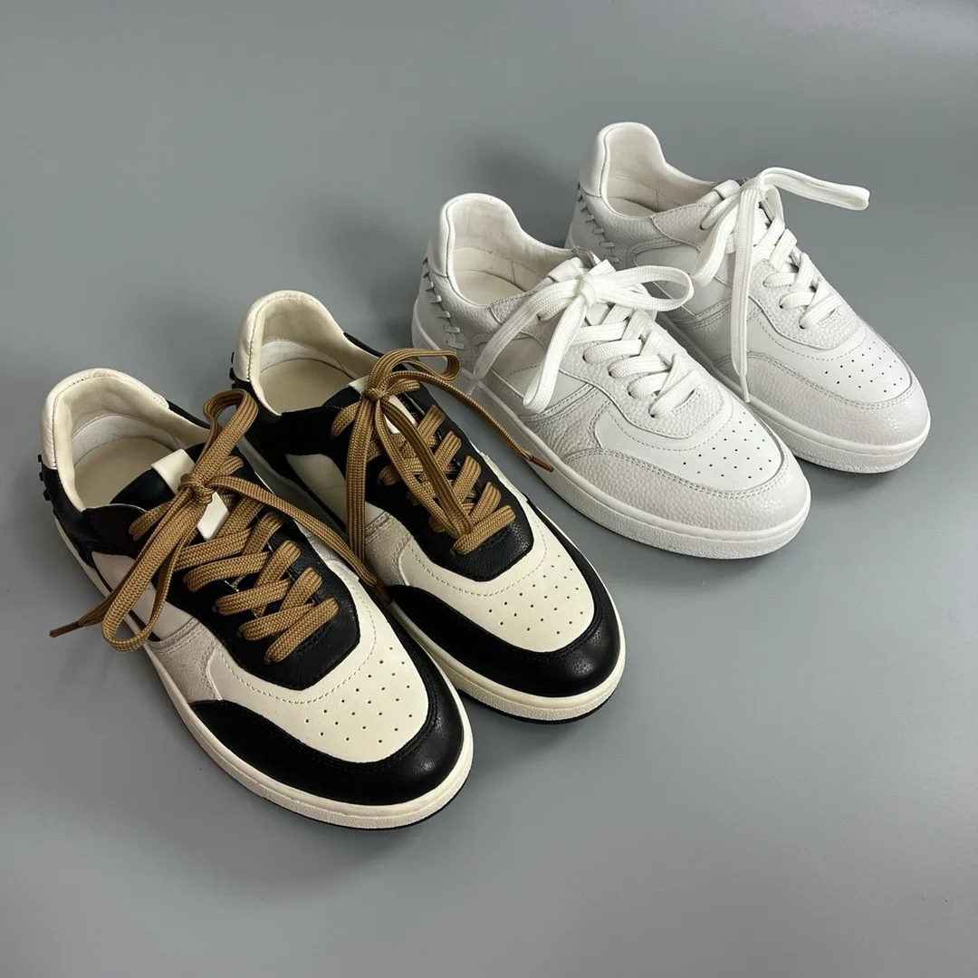 Fashion Sneakers For Women Genuine Leather Patchwork Lace Up Skateboarding Shoes Round Toed Thick Soled Walking Shoes For Autumn
Fashion Sneakers For Women Genuine Leather Patchwork Lace Up Skateboarding Shoes Round Toed Thick Soled Walking Shoes For Autumn