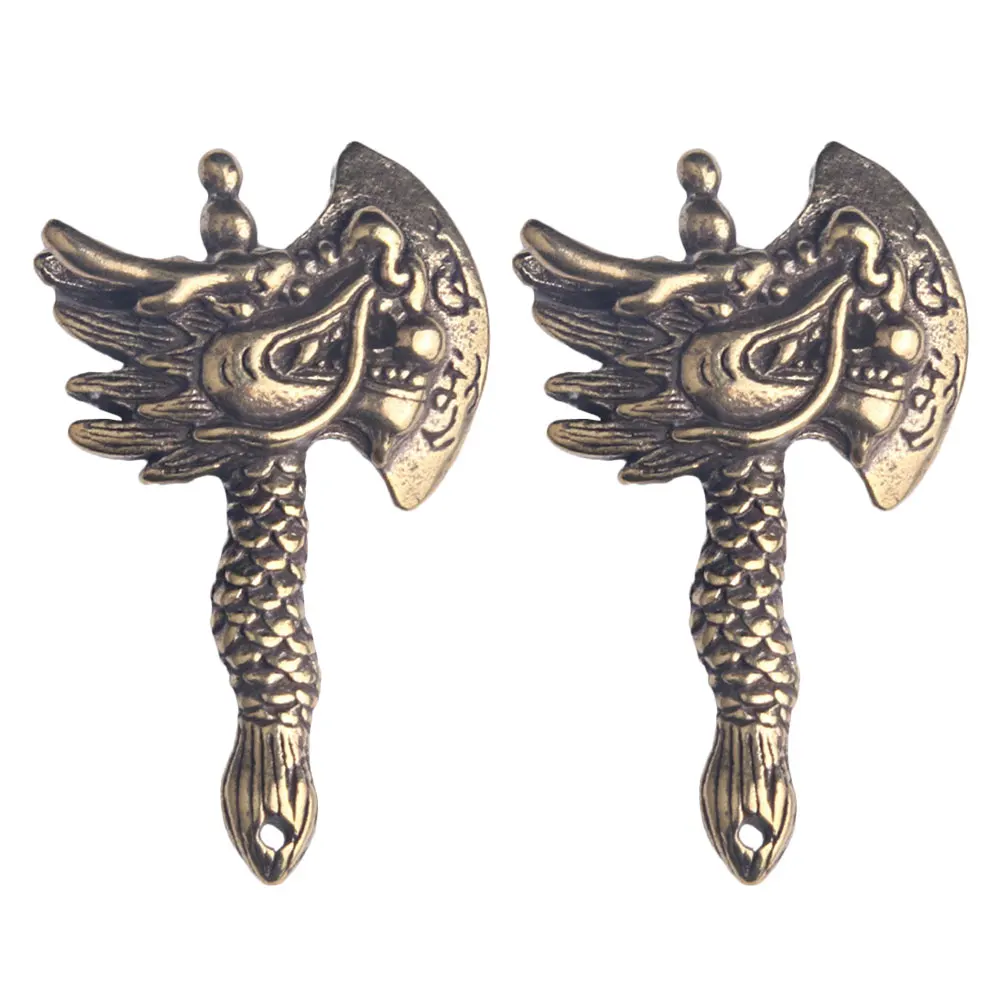 2 Pcs Retro Keychain Pendants Brass Material Axe Shape Decor naments DIY Ring Compact Size Key Chain Accessories
2 Pcs Retro Keychain Pendants Brass Material Axe Shape Decor naments DIY Ring Compact Size Key Chain Accessories