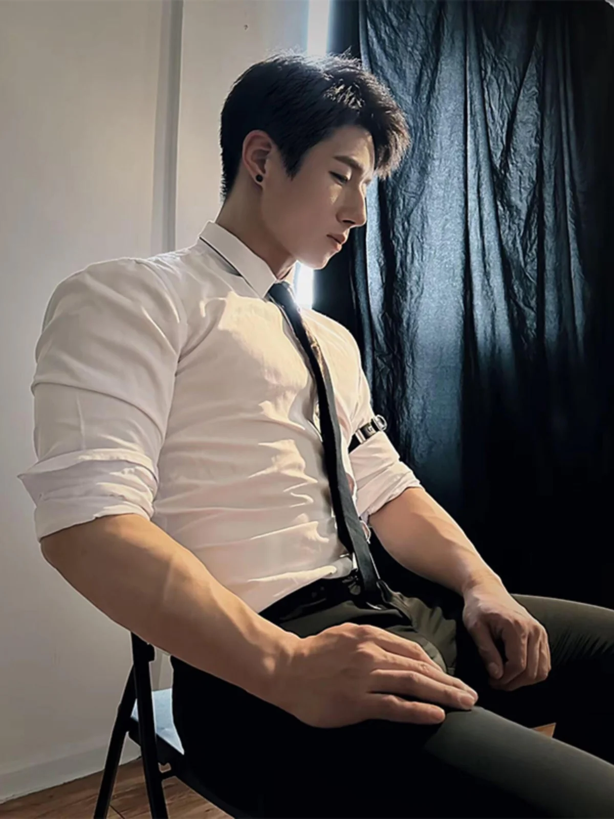 White Long Sve Men's irt Summer American Trendy Brand Suit Inner irt High-End Feeling Haome Maturi Outerwear
White Long Sve Men's irt Summer American Trendy Brand Suit Inner irt High-End Feeling Haome Maturi Outerwear