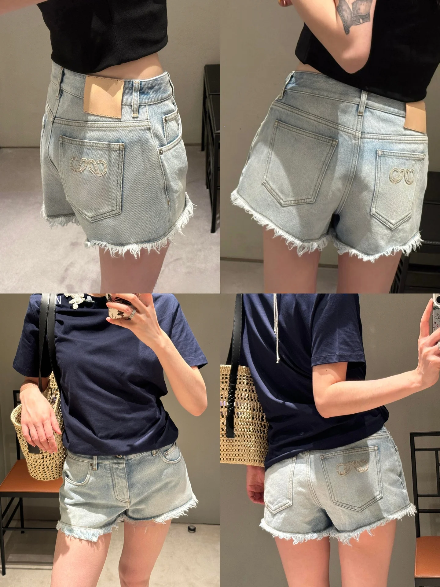 MUAUU GIRL Vintage Washed Distressed Frayed Hem Denim Shorts Women's Butt Lifting Straight Leg Cuffed Embroidered Casual Jeans
MUAUU GIRL Vintage Washed Distressed Frayed Hem Denim Shorts Women's Butt Lifting Straight Leg Cuffed Embroidered Casual Jeans