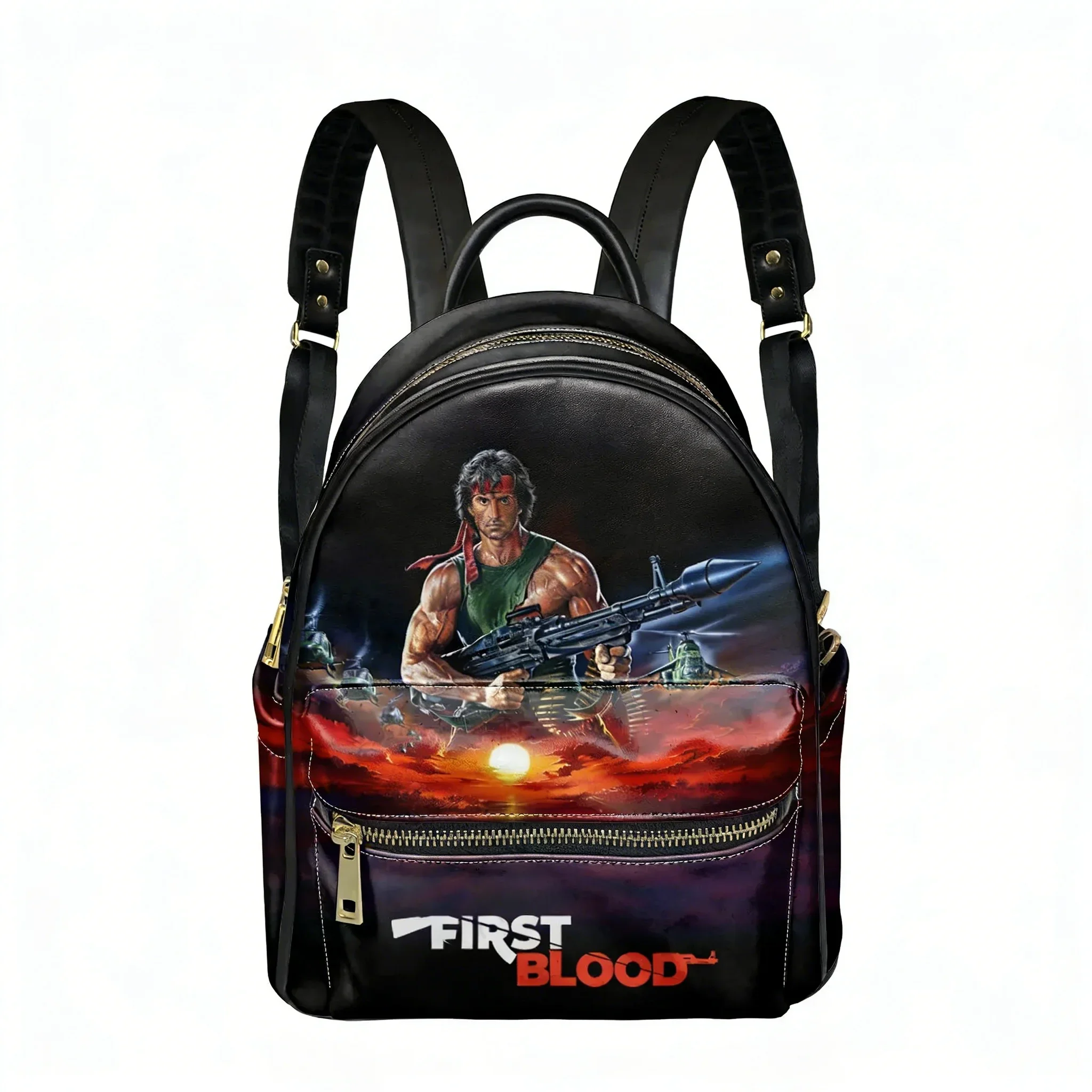 John Rambo First Blood Movie Backpack Womens Men Personalized Double Shoulder Bag Business Travel Bookbag Rucksack Gift Daypack
John Rambo First Blood Movie Backpack Womens Men Personalized Double Shoulder Bag Business Travel Bookbag Rucksack Gift Daypack