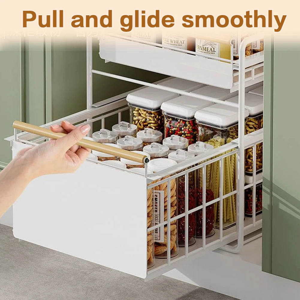 2-Tier Slide Storage Drawer Large Capacity Multifunction Storage Holder Under Sink Basket Drawer for Bathroom Bedroom Skin Care
2-Tier Slide Storage Drawer Large Capacity Multifunction Storage Holder Under Sink Basket Drawer for Bathroom Bedroom Skin Care