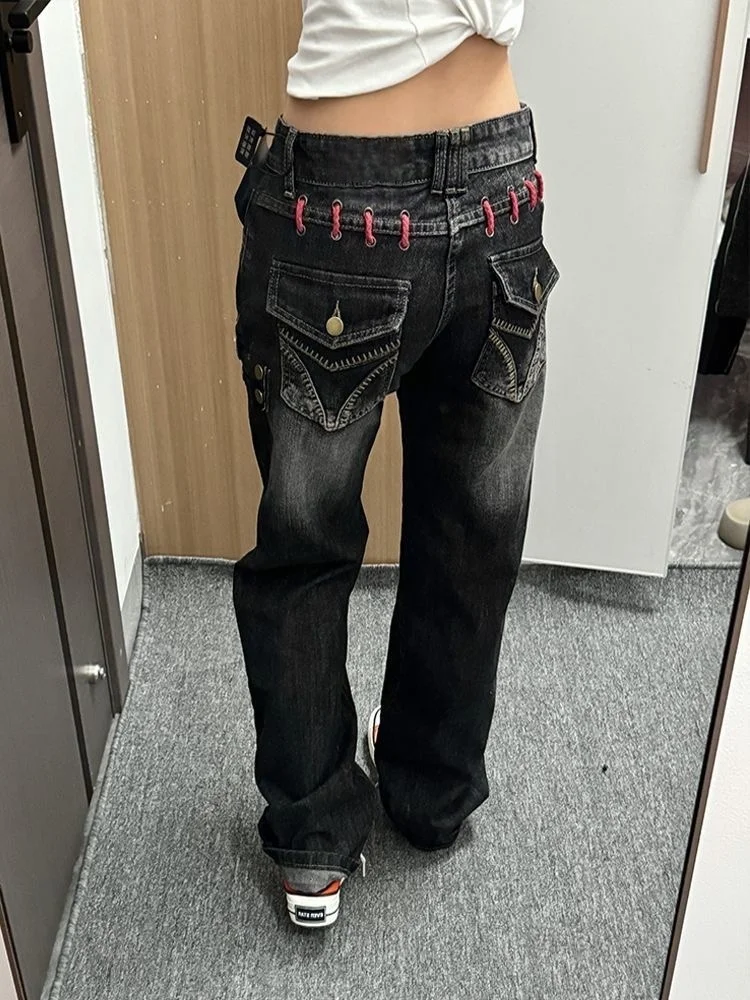 2025 American Rtero Y2K Style Washed Black Slim Women's Stacked Jeans Pants For Woman Clothing Gothic Denim Trousers Ropa Mujer
2025 American Rtero Y2K Style Washed Black Slim Women's Stacked Jeans Pants For Woman Clothing Gothic Denim Trousers Ropa Mujer