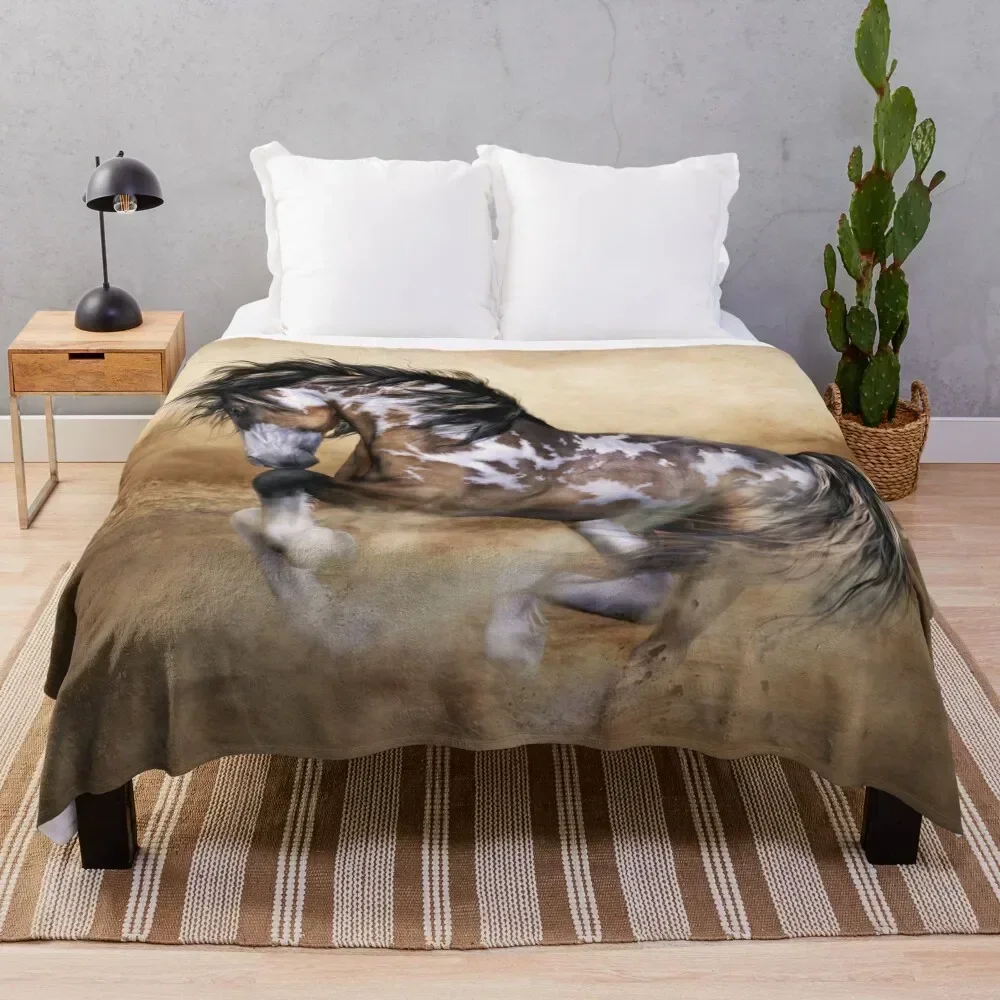 The Wild,The Free Painted Horse Throw Blanket Wrinkle Resistant Lightweight Blanket
The Wild,The Free Painted Horse Throw Blanket Wrinkle Resistant Lightweight Blanket