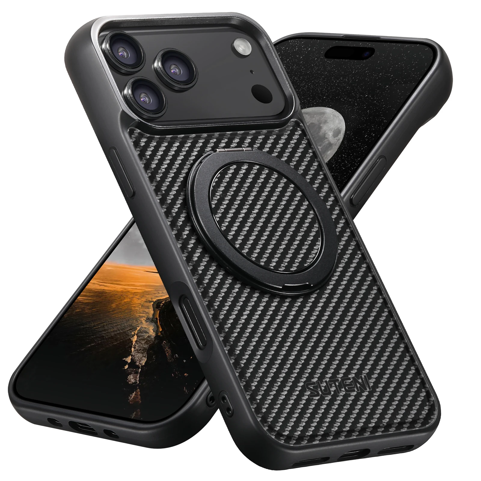360-degree Rotating Magnetic Carbon Fiber Textured Phone Case for iPhone 17 Pro max 16 15 14 13 12 Shockproof For Magsafe Cover
360-degree Rotating Magnetic Carbon Fiber Textured Phone Case for iPhone 17 Pro max 16 15 14 13 12 Shockproof For Magsafe Cover