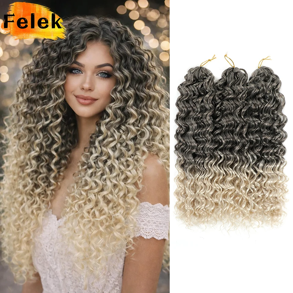 2-7Pcs Ombre Grey GoGo Curl Braiding Hair Extensions Burgundy Synthetic Water Wave Crochet Braids for Women 18-22Inch Afro Curls
2-7Pcs Ombre Grey GoGo Curl Braiding Hair Extensions Burgundy Synthetic Water Wave Crochet Braids for Women 18-22Inch Afro Curls