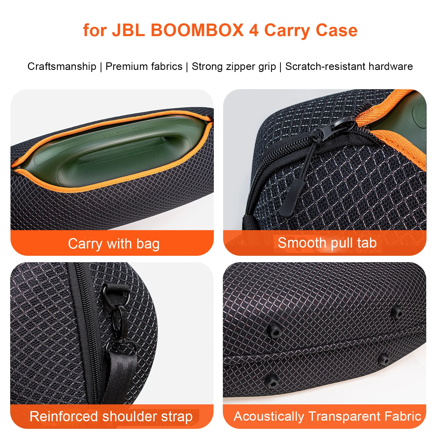 Speaker Storage Bag Portable Wireless Bluetooth-compateble Hard Sound-Transmitting Fabric Pouches For JBL BOOMBOX 4
Speaker Storage Bag Portable Wireless Bluetooth-compateble Hard Sound-Transmitting Fabric Pouches For JBL BOOMBOX 4
