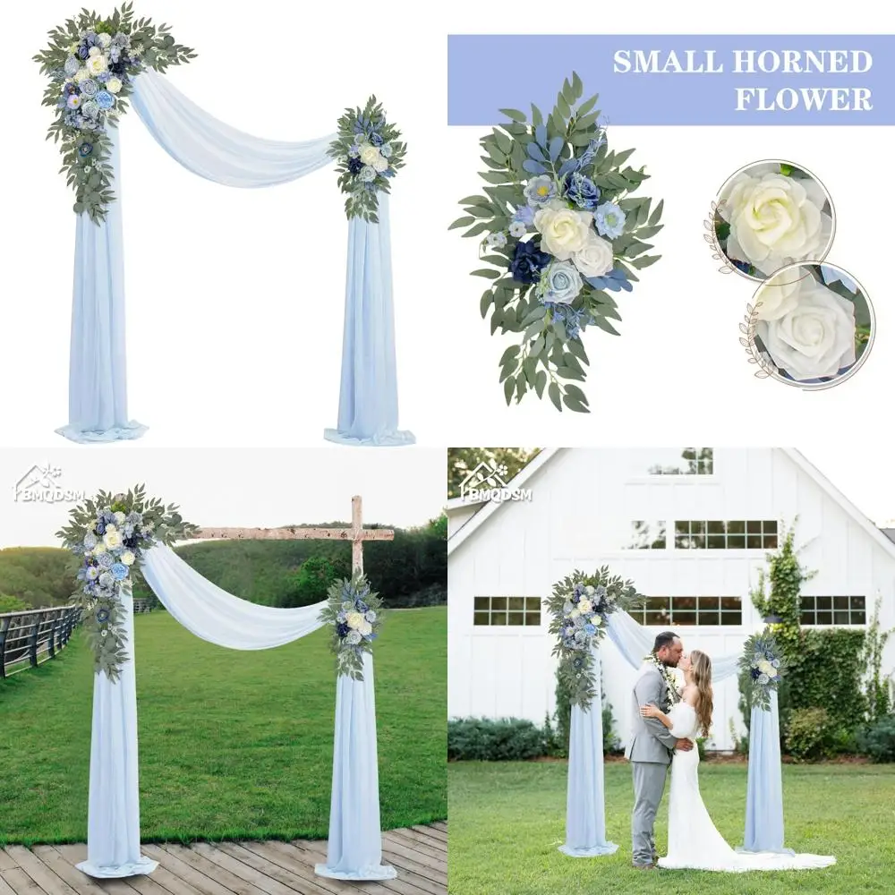 Искусственные цветочные композиции для драпировки свадебной арки, набор из 3 шт., элегантный декор с драпировками, свадебные декоративные аксессуары
Искусственные цветочные композиции для драпировки свадебной арки, набор из 3 шт., элегантный декор с драпировками, свадебные декоративные аксессуары