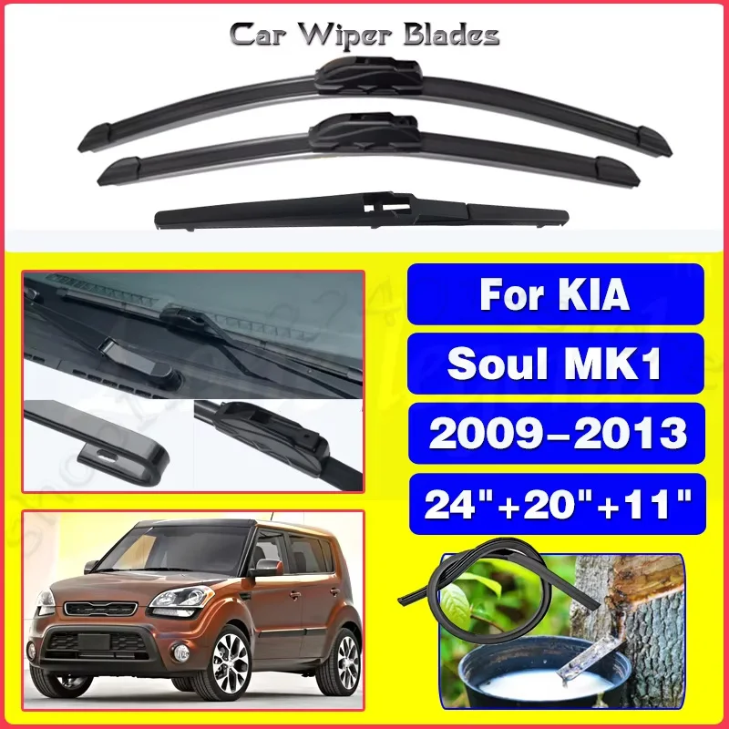 For KIA Soul MK1 2009-2013 Front Rear Wiper Blades Brushes Cutter Accessories J Hook 2009 2010 2011 2012 2013 24"+20"+11"
For KIA Soul MK1 2009-2013 Front Rear Wiper Blades Brushes Cutter Accessories J Hook 2009 2010 2011 2012 2013 24"+20"+11"
