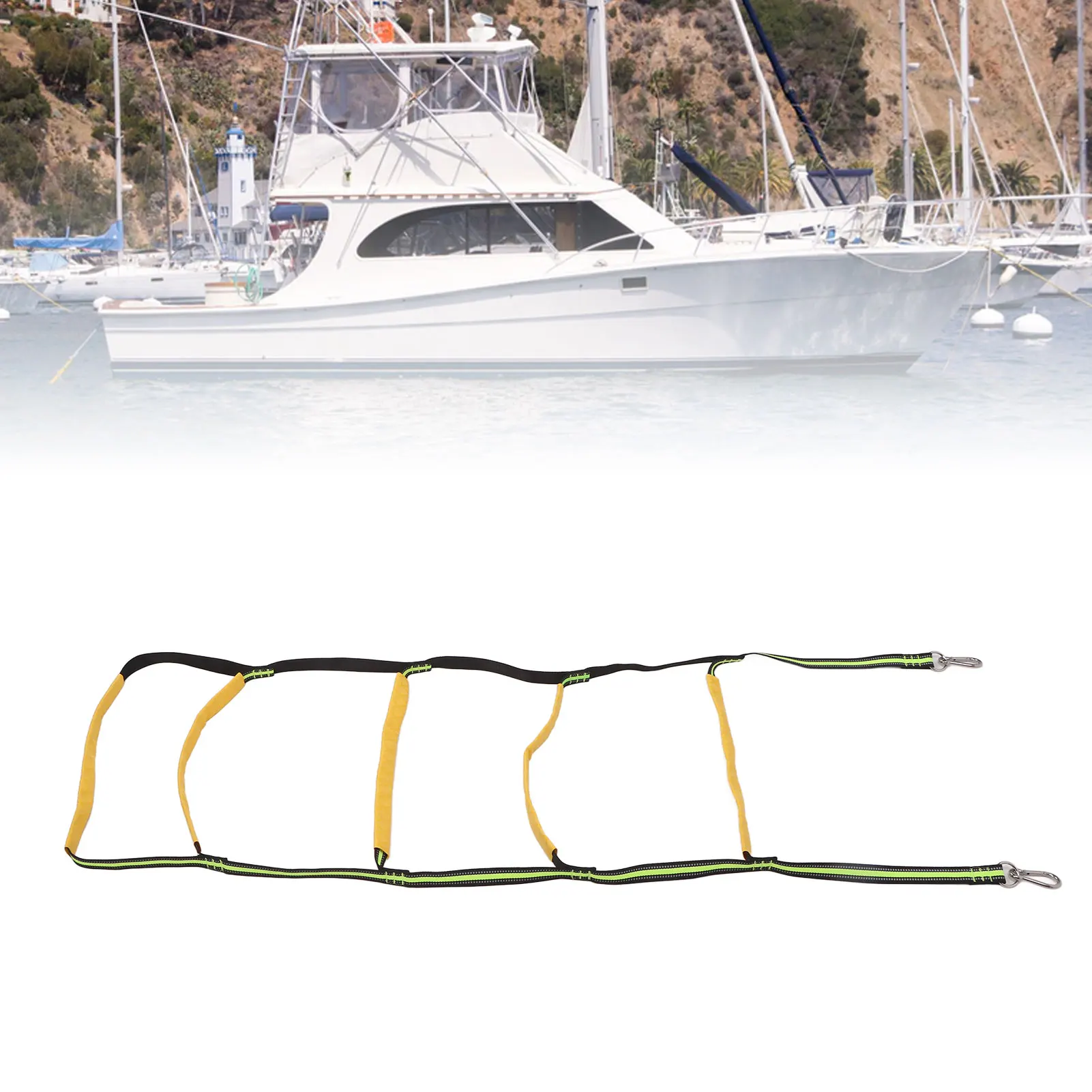 Веревочная лестница для лодки, портативная 5-ступенчатая складная морская веревочная лестница для надувной лодки, домашний салон красоты, бассейн, веревочная лестница для лодки
Веревочная лестница для лодки, портативная 5-ступенчатая складная морская веревочная лестница для надувной лодки, домашний салон красоты, бассейн, веревочная лестница для лодки