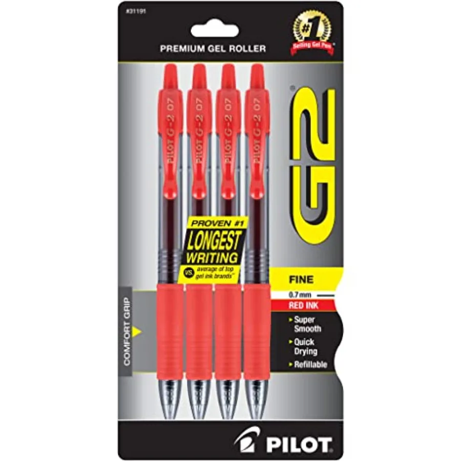 G2 Premium Refillable and Retractable Rolling Ball Gel Pens, Fine Point, Ink, 4-Pack 31191
G2 Premium Refillable and Retractable Rolling Ball Gel Pens, Fine Point, Ink, 4-Pack 31191