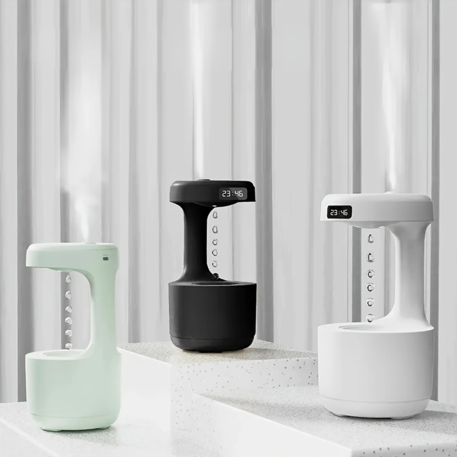 Умный дисплей с таймером, диффузор с прохладным туманом, антигравитационный диффузор с каплей воды, мини-увлажнитель, 27,05 унции 
Умный дисплей с таймером, диффузор с прохладным туманом, антигравитационный диффузор с каплей воды, мини-увлажнитель, 27,05 унции