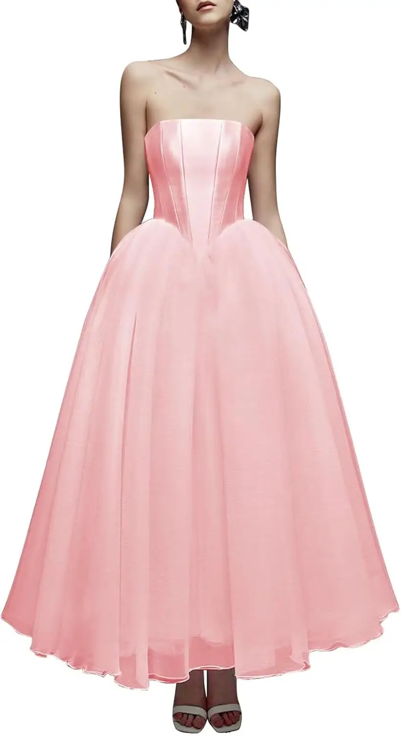 Organza Strapless Knee-Length Wedding Dress for Bride Simple Homecoming Prom Gown Birthday Party Short Dress
Organza Strapless Knee-Length Wedding Dress for Bride Simple Homecoming Prom Gown Birthday Party Short Dress