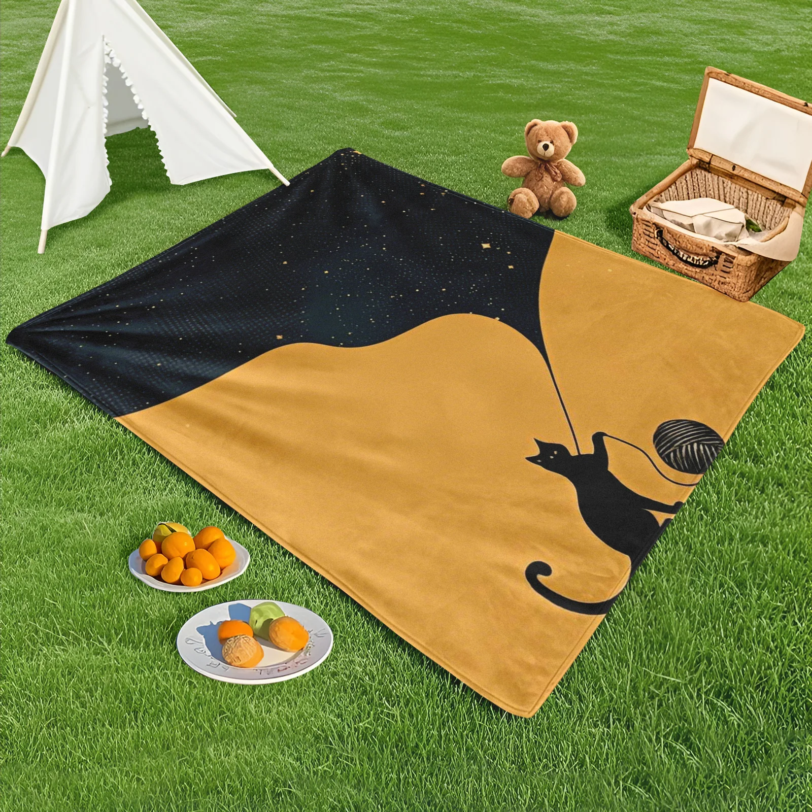 Black Yellow Cat Themed Knit Creative Outdoor Blanket Ideal For Sisters Cozy Camping Or Home Use
Black Yellow Cat Themed Knit Creative Outdoor Blanket Ideal For Sisters Cozy Camping Or Home Use