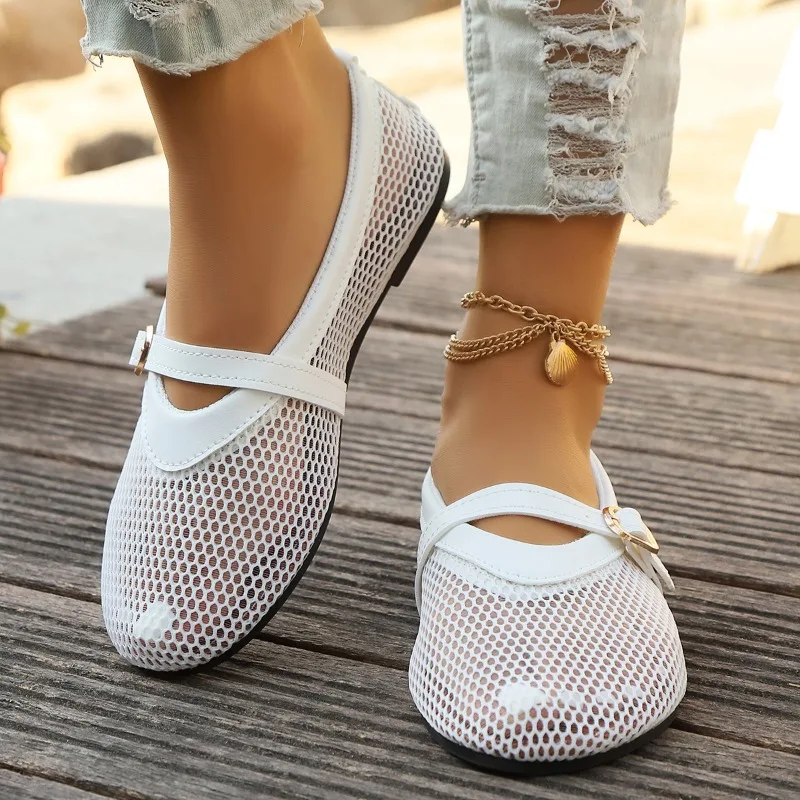 Summer Mesh Hollow Sandals Women Flats Shallow New Beach Shoes Comfort Retro Female Flat Shoes 36-43
Summer Mesh Hollow Sandals Women Flats Shallow New Beach Shoes Comfort Retro Female Flat Shoes 36-43