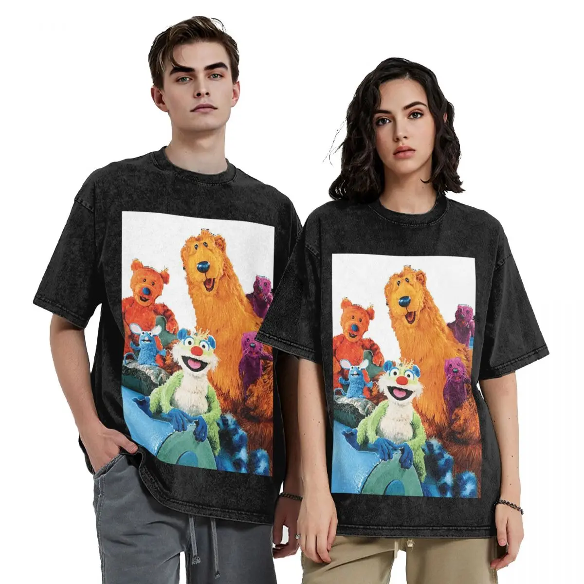 Футболки с короткими рукавами Bear In The Big Blue House в стиле хип-хоп, потертые футболки, уличная футболка из хлопка для мужчин и женщин
Футболки с короткими рукавами Bear In The Big Blue House в стиле хип-хоп, потертые футболки, уличная футболка из хлопка для мужчин и женщин