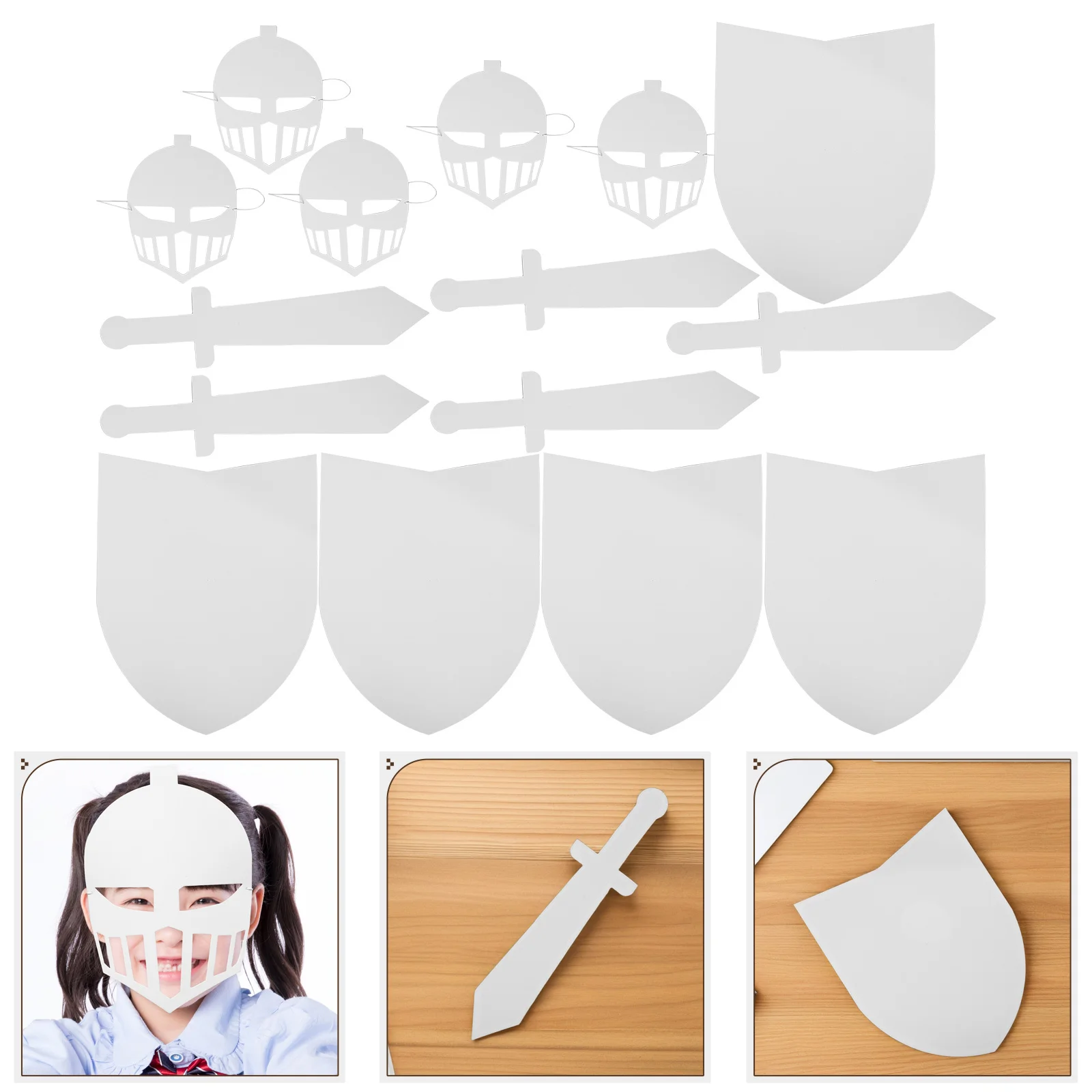 5Sets DIY Paintable Cardboard Shield Kids Knight Mask Sword Medieval Party Decorations Craft Kit Kids Shield Cardboard Mask
5Sets DIY Paintable Cardboard Shield Kids Knight Mask Sword Medieval Party Decorations Craft Kit Kids Shield Cardboard Mask