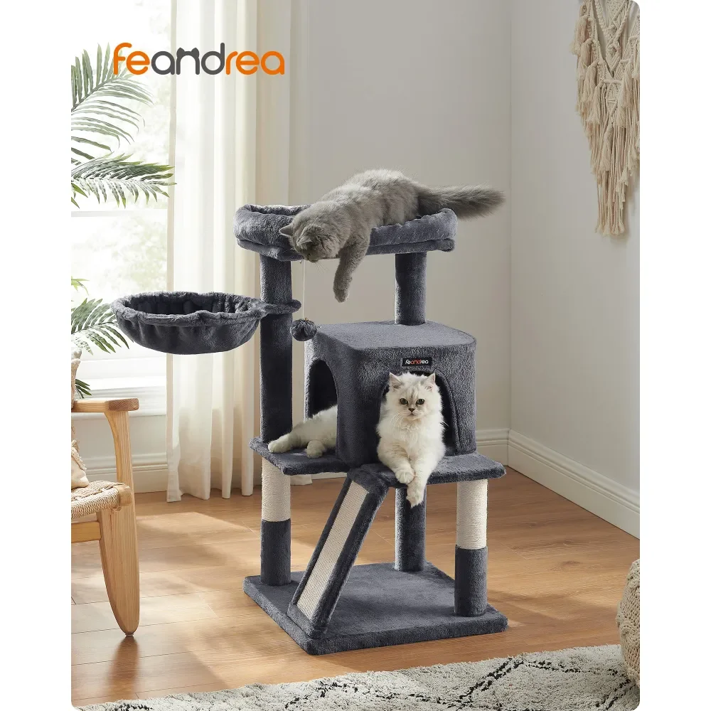 Cat Tree, Small Cat Tower With Widened Perch For Large Cats Indoor, Kittens, 37.8Inch MultiLevel Cat Condo With ching Post
Cat Tree, Small Cat Tower With Widened Perch For Large Cats Indoor, Kittens, 37.8Inch MultiLevel Cat Condo With ching Post
