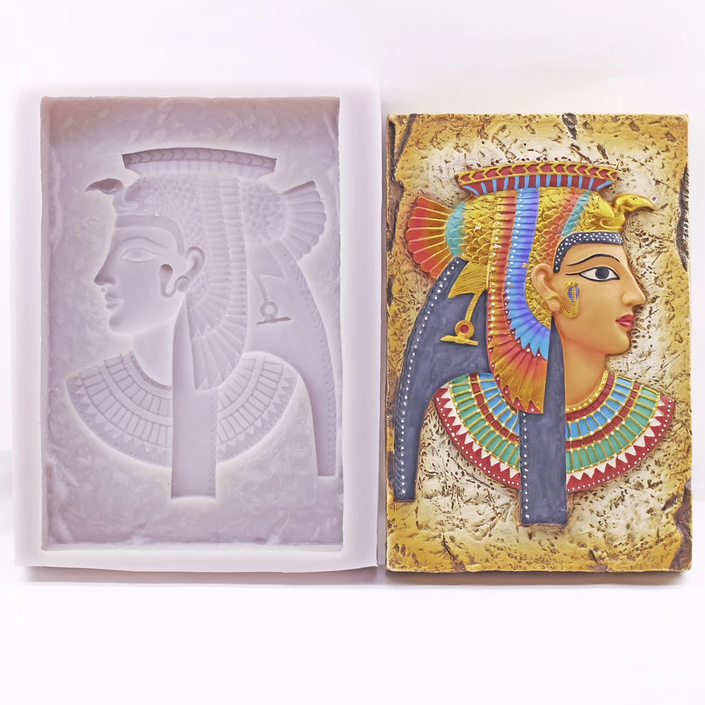Egyptian Cleopatra Silicone Mould Fondant Cake Decor Chocolate Baking Mould Sugarcraft Icing DIY Resin Clay Polymer
Egyptian Cleopatra Silicone Mould Fondant Cake Decor Chocolate Baking Mould Sugarcraft Icing DIY Resin Clay Polymer