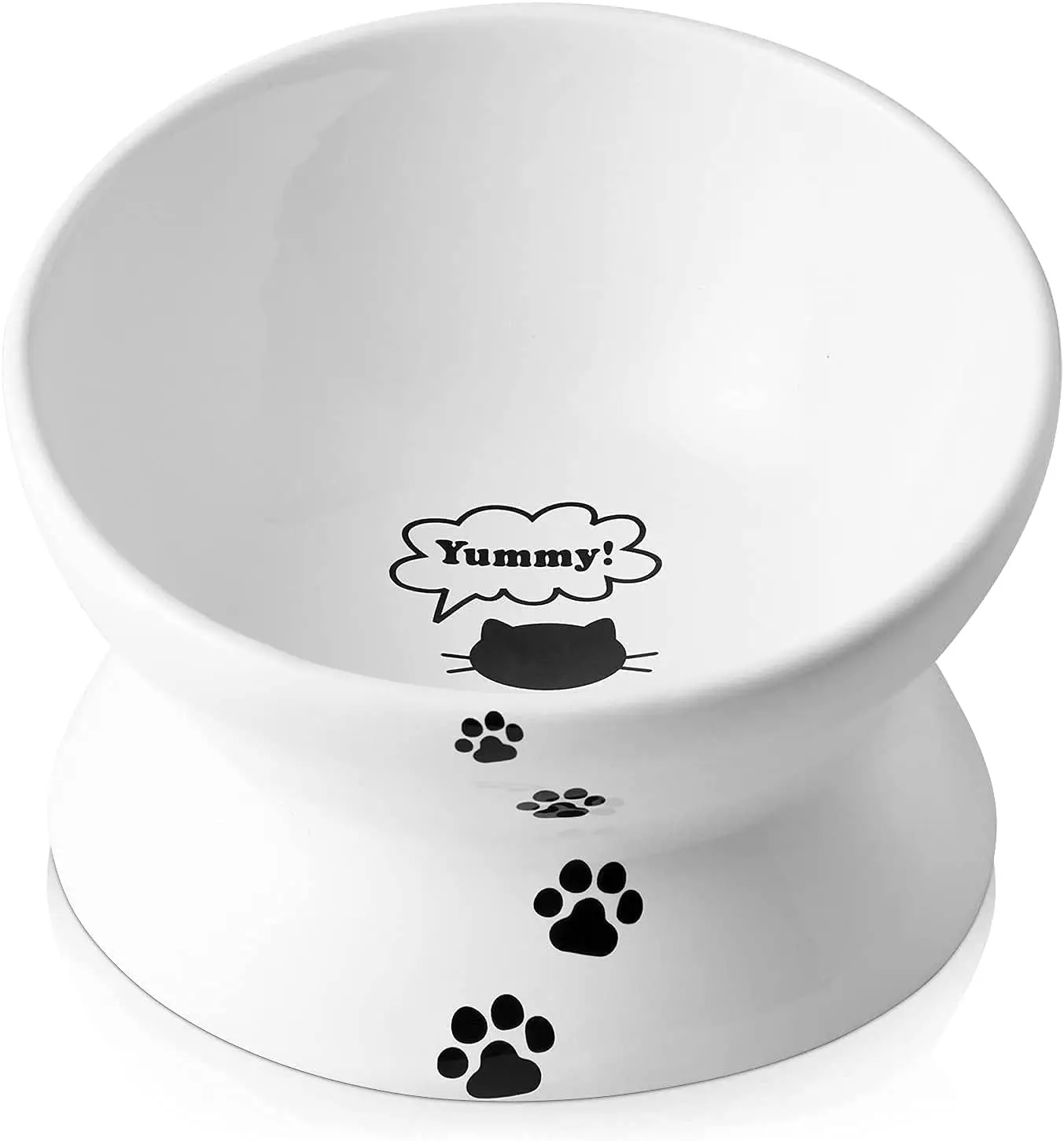 Raised Cat Bowl, Tilted Ceramic Food Dish for Flat-Faced Cats & Small Dogs, Anti-Vomiting, Dishwasher Safe (White, 5 Inches)
Raised Cat Bowl, Tilted Ceramic Food Dish for Flat-Faced Cats & Small Dogs, Anti-Vomiting, Dishwasher Safe (White, 5 Inches)