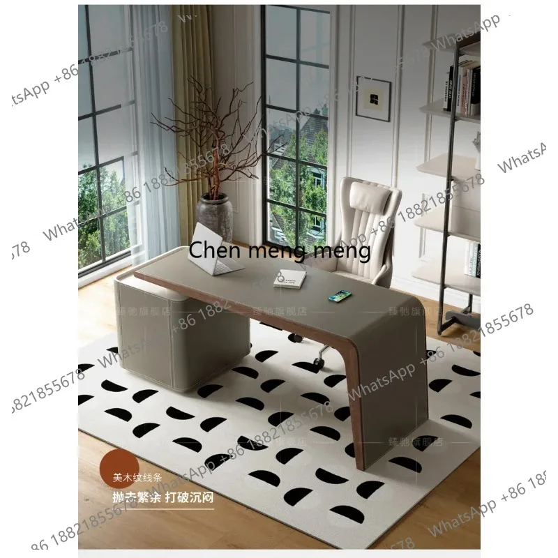 Solid Wood Desk Light Luxury Modern Home Modern Study Designer Desk Italian Minimalist Saddle Leather Computer Desk furniture
Solid Wood Desk Light Luxury Modern Home Modern Study Designer Desk Italian Minimalist Saddle Leather Computer Desk furniture