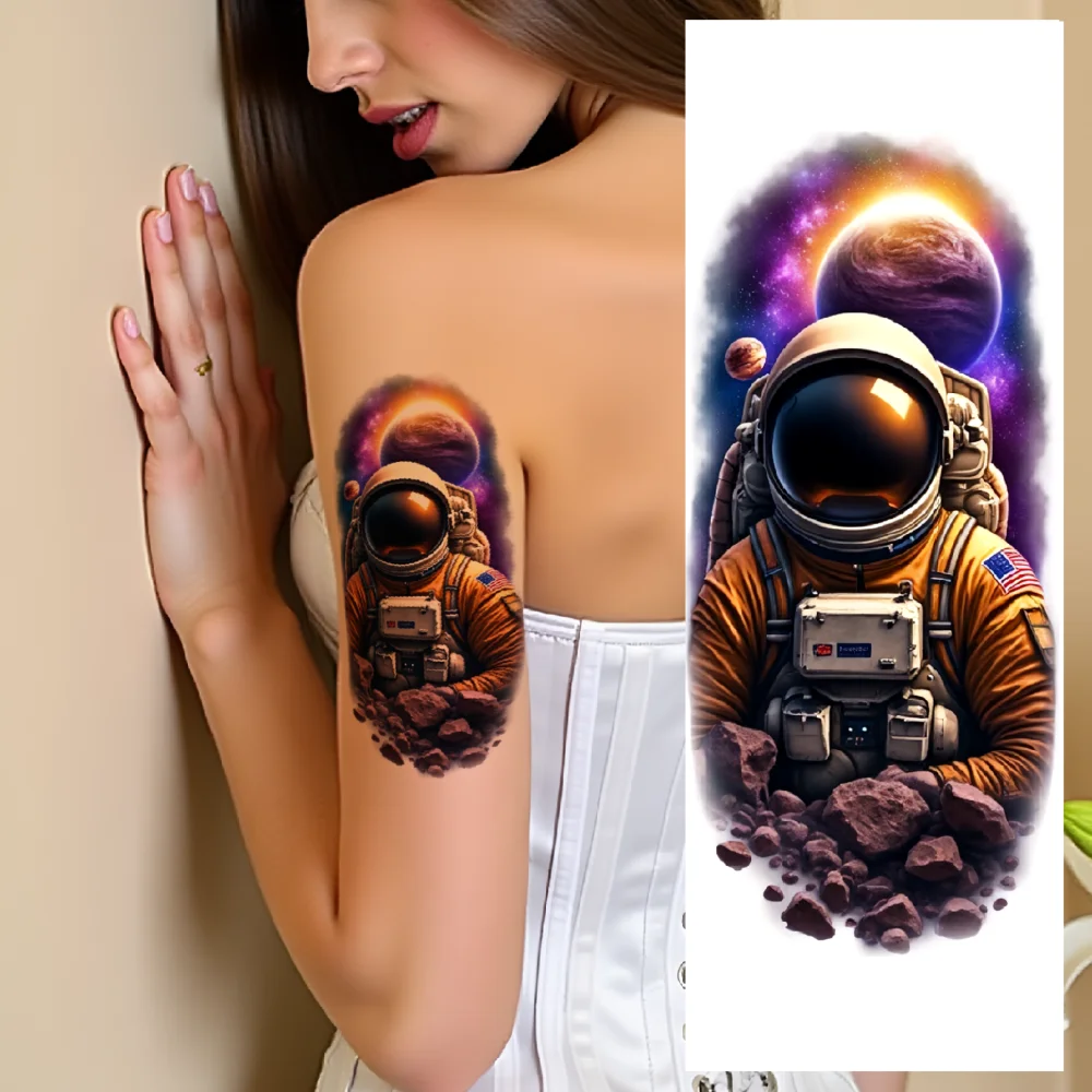12pcs Temporary Tattoo Colorful Realism Space Helmet Spacecraft Planets For Women Shoulders Adults
12pcs Temporary Tattoo Colorful Realism Space Helmet Spacecraft Planets For Women Shoulders Adults