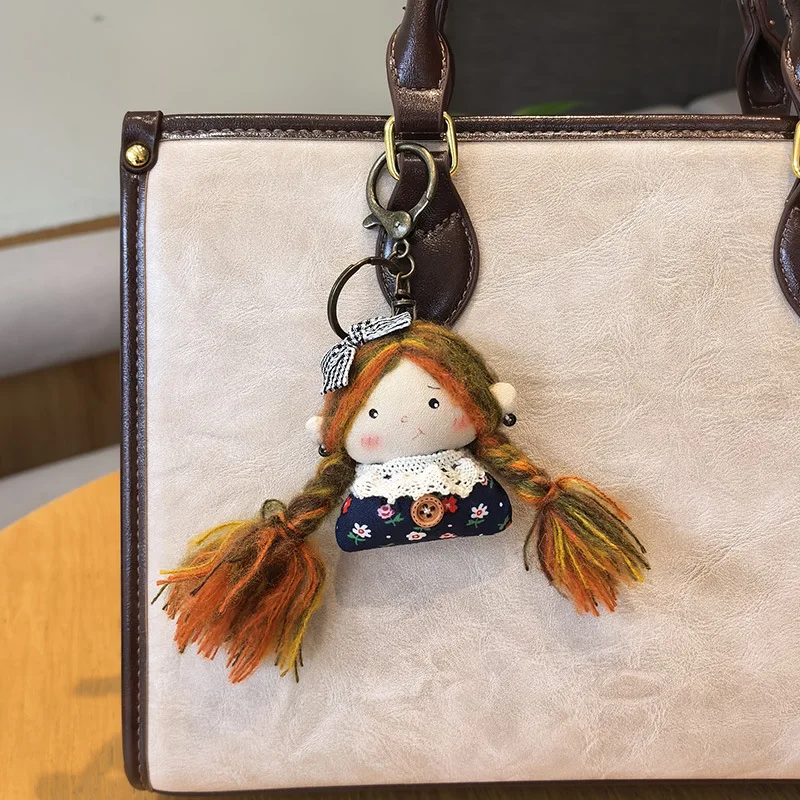New Handmade Art Doll Keychain Cute Braided Girl Fabric Toy Pendant Bag Hanging Decoration Design Gift
New Handmade Art Doll Keychain Cute Braided Girl Fabric Toy Pendant Bag Hanging Decoration Design Gift