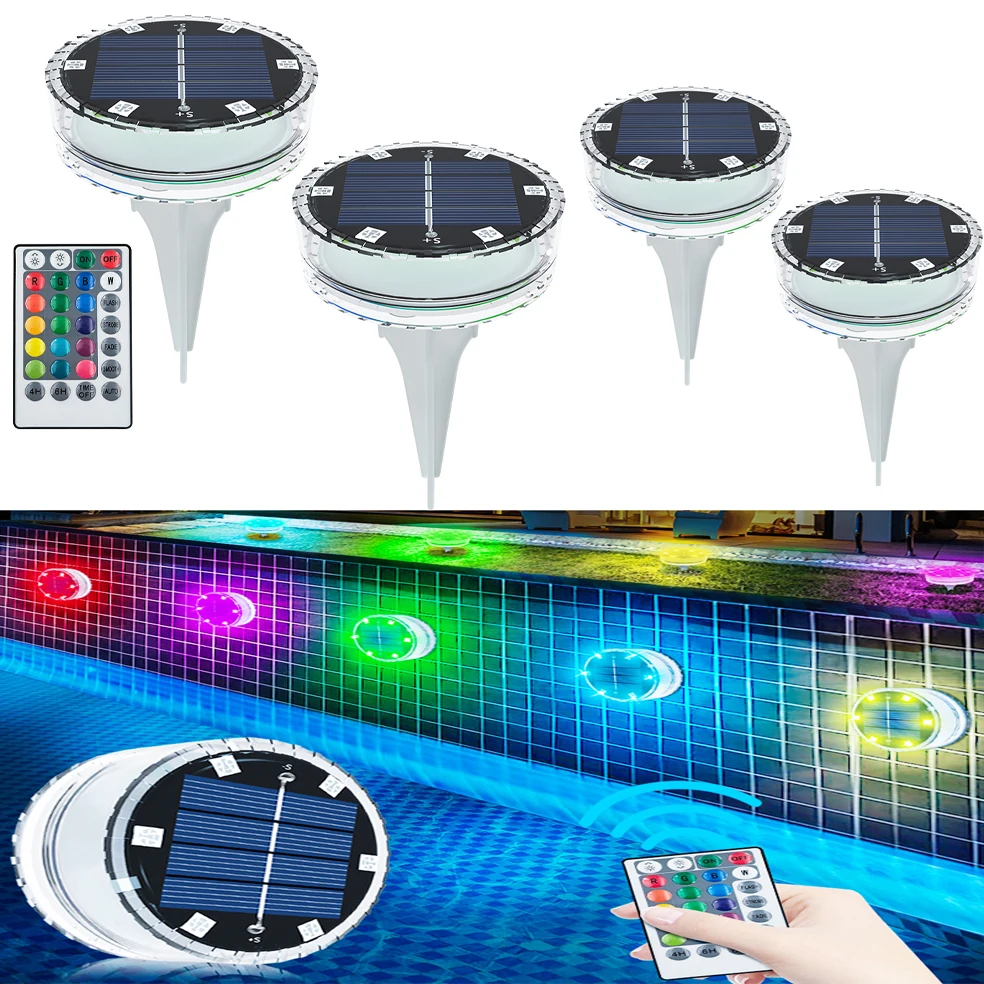Solar Swimming Pool Light Led Remote Control Floating Light for Waterproof IP68 Patio Garden Pond Decorative Buried Wall Outdoor
Solar Swimming Pool Light Led Remote Control Floating Light for Waterproof IP68 Patio Garden Pond Decorative Buried Wall Outdoor