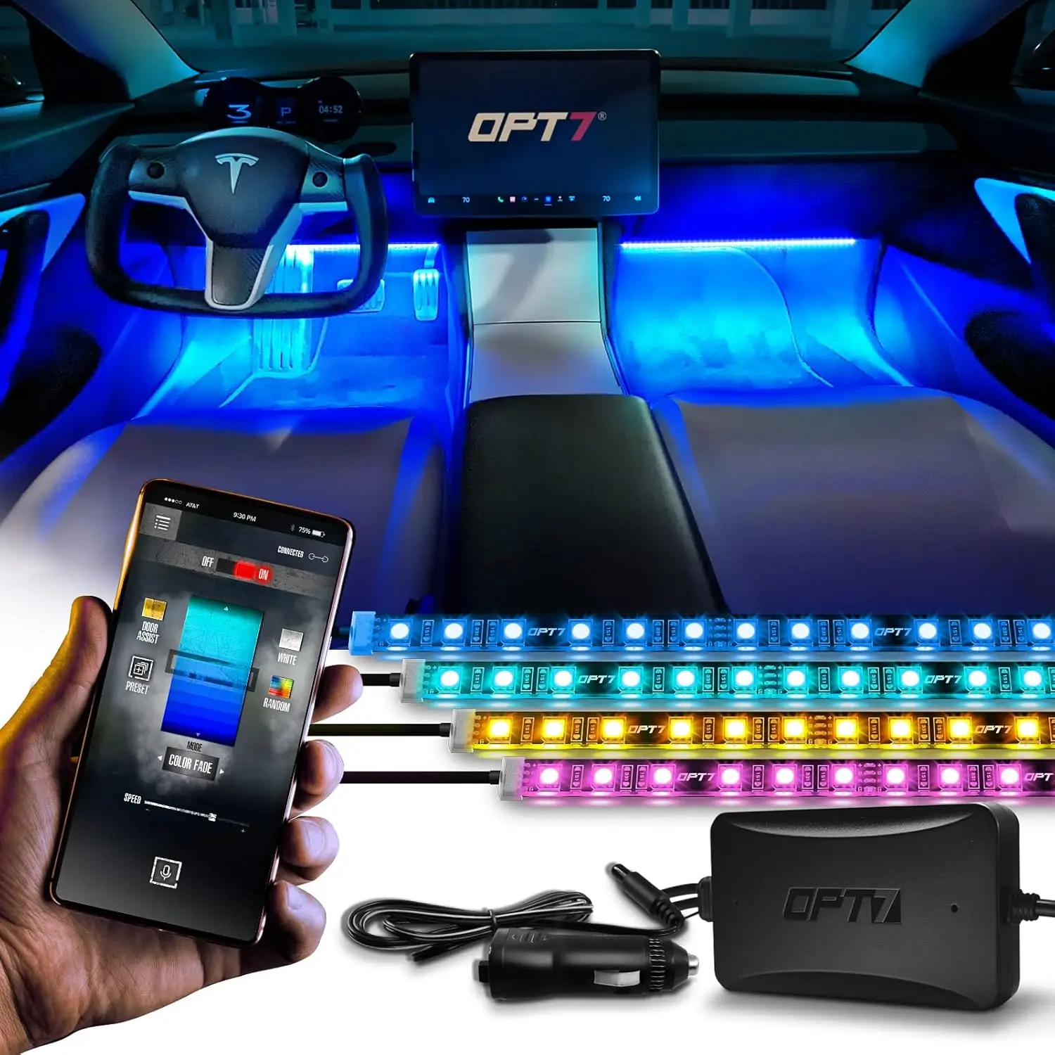 RGB Interior Car Lights with App & Remote Control, Music Sync, Waterproof LED Strips for Cars SUVs Vans
RGB Interior Car Lights with App & Remote Control, Music Sync, Waterproof LED Strips for Cars SUVs Vans