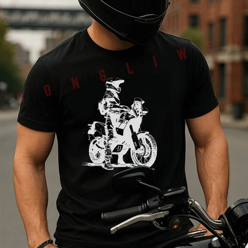 Moto Cotton T-Shirt Woman Wearing A Full-face Helmet And Riding Gear Men Tees O-neck Short Sleeve T Shirt Fashion Hip HopTshirt
Moto Cotton T-Shirt Woman Wearing A Full-face Helmet And Riding Gear Men Tees O-neck Short Sleeve T Shirt Fashion Hip HopTshirt