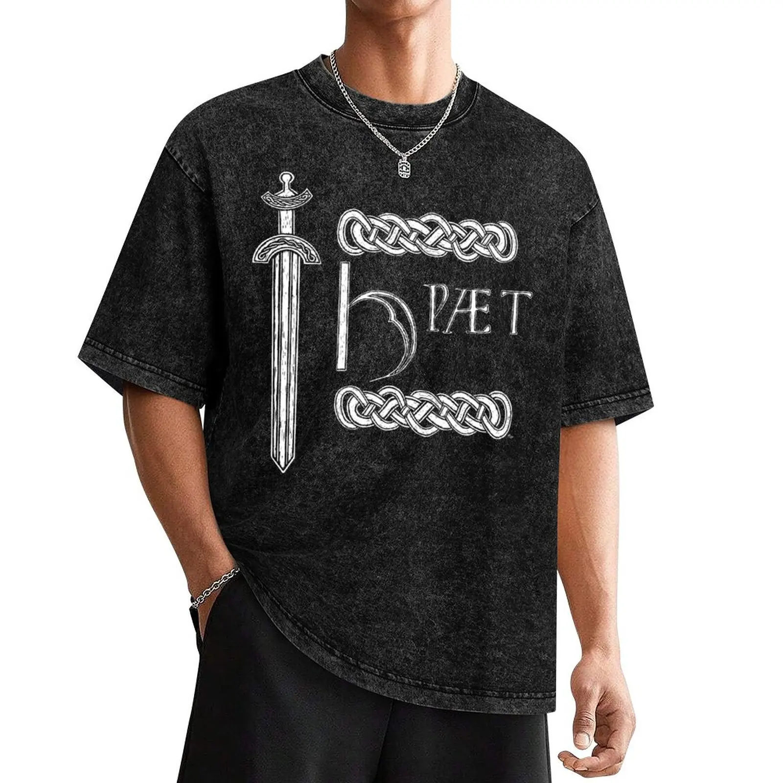 Hwaet! Beowulf Hrunting Design T-Shirt graphic t shirts T-shirts man gifts for boyfriend summer top mens graphic t-shirts
Hwaet! Beowulf Hrunting Design T-Shirt graphic t shirts T-shirts man gifts for boyfriend summer top mens graphic t-shirts