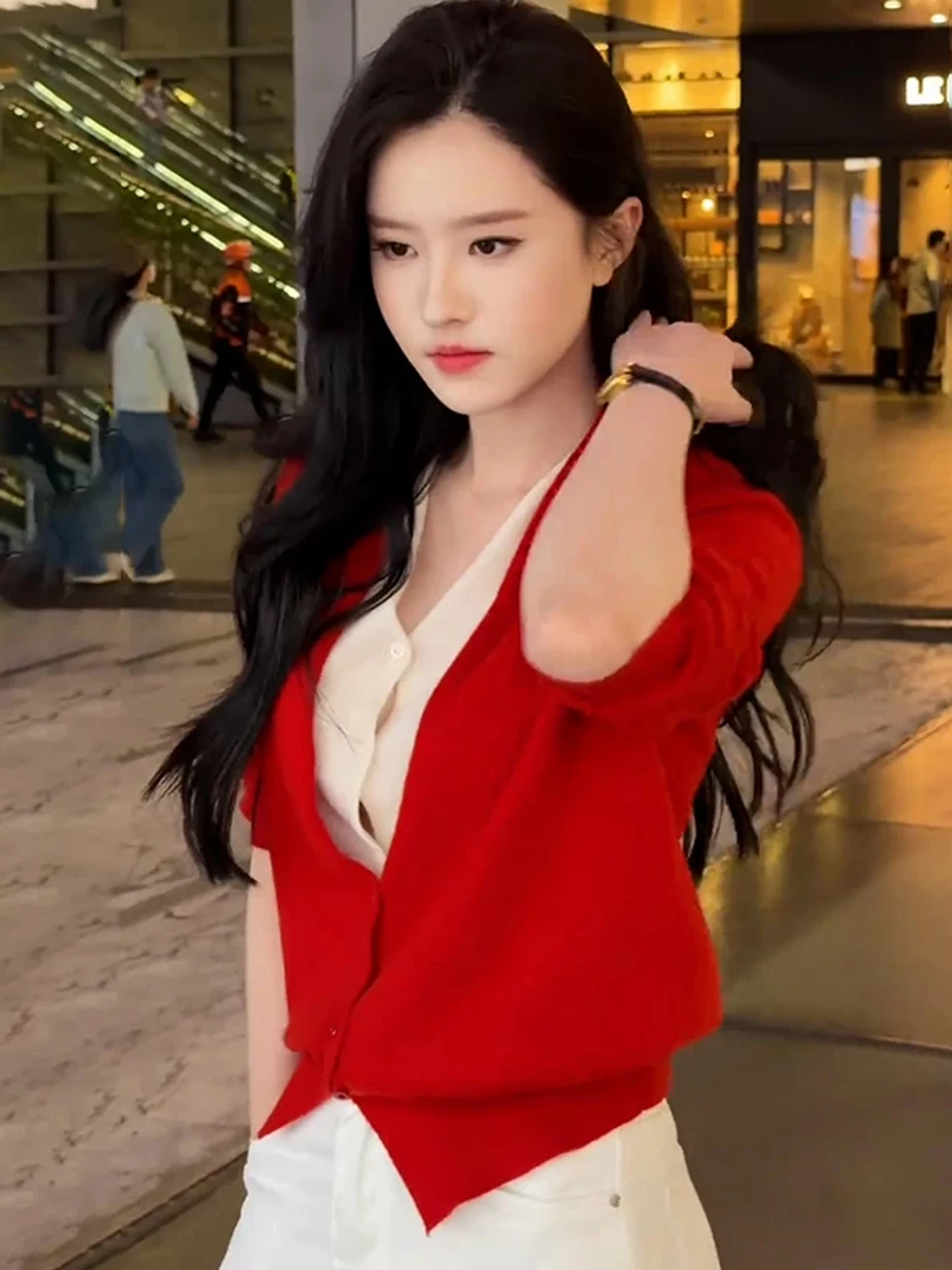 New Year Red V-Ne Color Blo Knit Sweater Women's Autumn Winter Soft Lazy Sle Knitted Open Cardigan Faion Outerwear
New Year Red V-Ne Color Blo Knit Sweater Women's Autumn Winter Soft Lazy Sle Knitted Open Cardigan Faion Outerwear