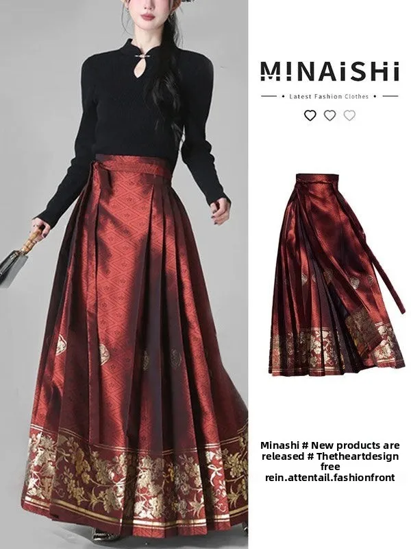 plus Size Women's New Chinese Style Dark Pattern Tailed Skirt Set Spring Autumn Loose Fit Long Sleeve round Neck Shirt
plus Size Women's New Chinese Style Dark Pattern Tailed Skirt Set Spring Autumn Loose Fit Long Sleeve round Neck Shirt