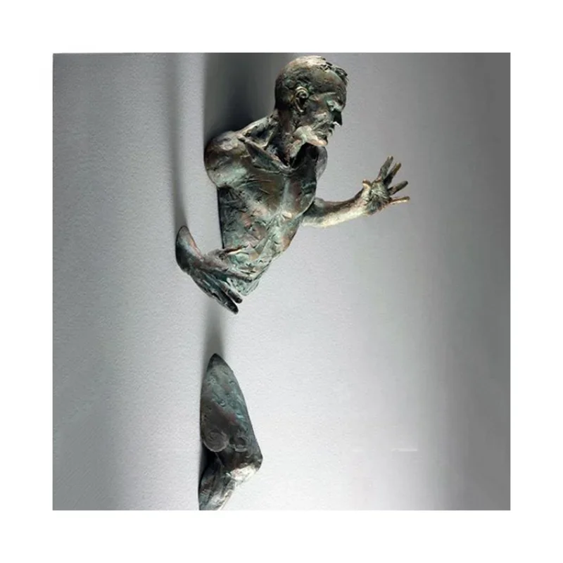 Custom Home Decorative Wall Art Metal Figure Sculpture Life Size 3D Wall Bronze Man Human Statue
Custom Home Decorative Wall Art Metal Figure Sculpture Life Size 3D Wall Bronze Man Human Statue