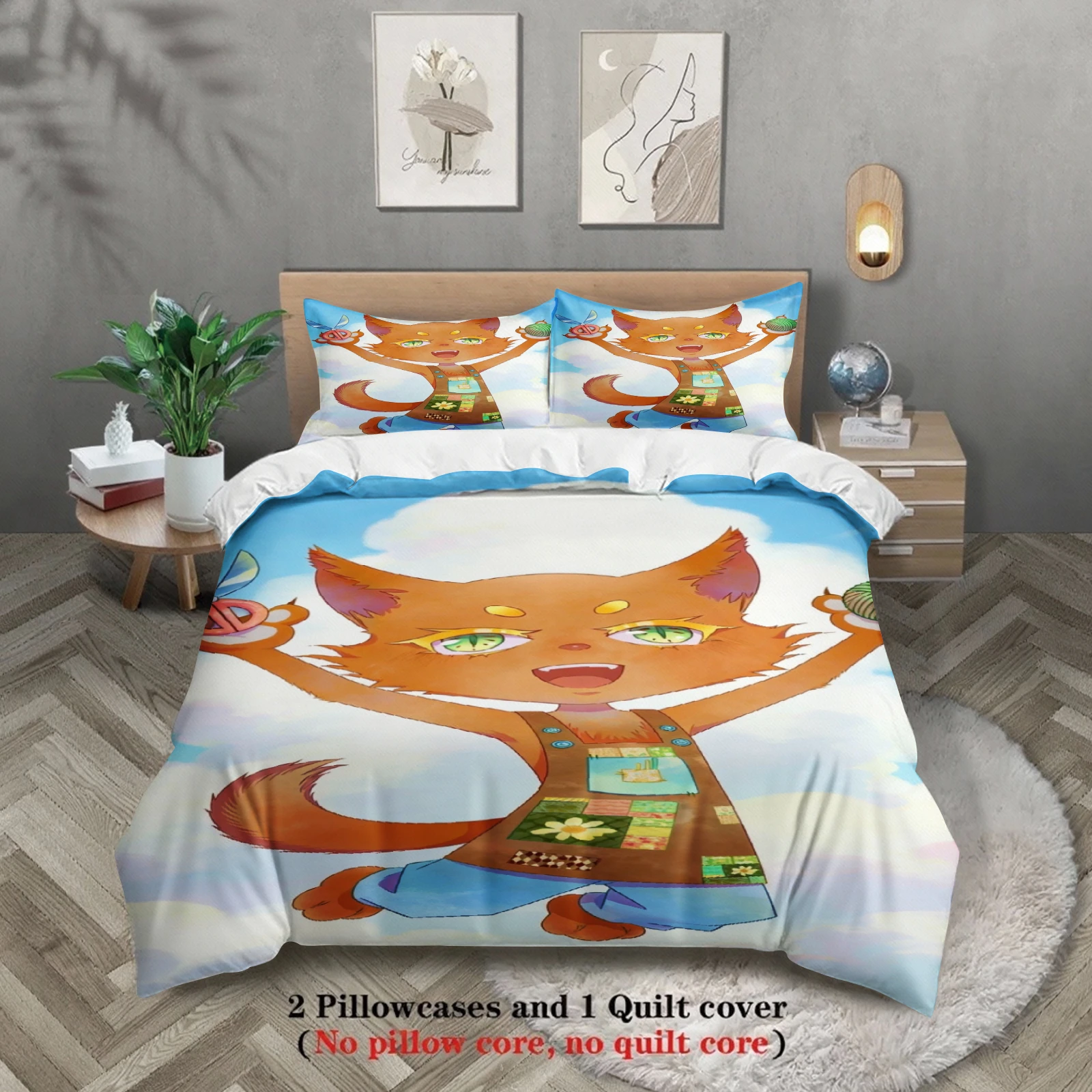 Blue White Bedding Set Softville Cozy Town Cute Fern the Quilt Fox With Duvet Cover & Pillowcase For Children's Bedroom Decor
Blue White Bedding Set Softville Cozy Town Cute Fern the Quilt Fox With Duvet Cover & Pillowcase For Children's Bedroom Decor