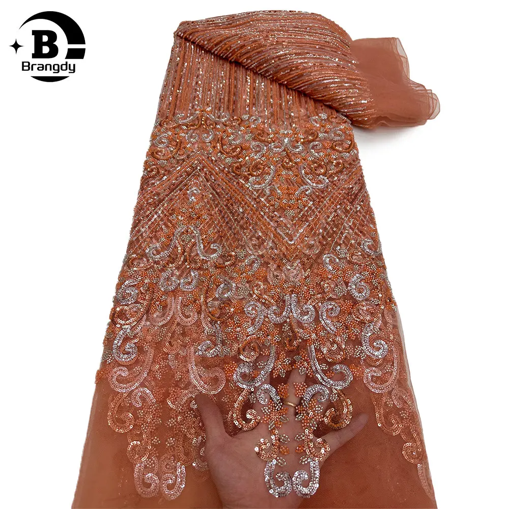 Latest African Groom Lace Fabric Luxury French Sequins Mesh Lace Fabric High-end Handmade Beaded Lace for Wedding Party Dresses
Latest African Groom Lace Fabric Luxury French Sequins Mesh Lace Fabric High-end Handmade Beaded Lace for Wedding Party Dresses