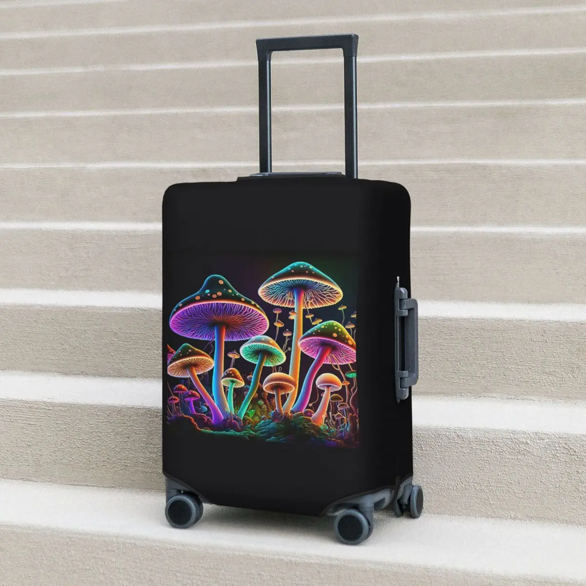 Светящиеся психоделические грибы, чехол для чемодана, эластичные защитные чехлы для дорожного багажа на 18-32 дюймов 
Светящиеся психоделические грибы, чехол для чемодана, эластичные защитные чехлы для дорожного багажа на 18-32 дюймов