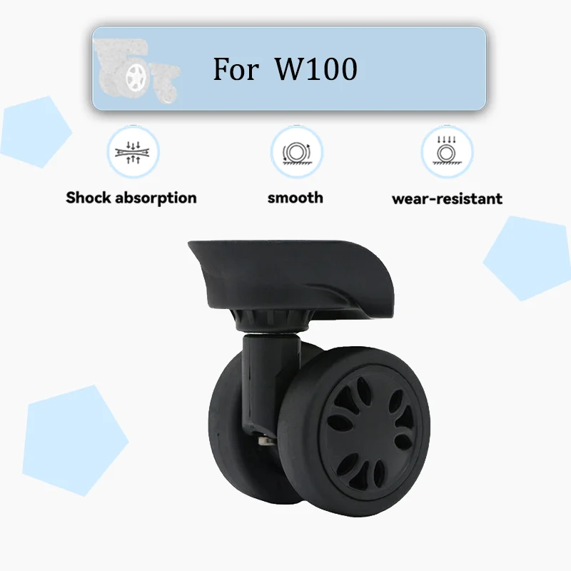For W100 Silent 360-Degree Swivel Replacement Luggage Wheels - Achieve a Smooth and Quiet Luggage Movement Experience 
For W100 Silent 360-Degree Swivel Replacement Luggage Wheels - Achieve a Smooth and Quiet Luggage Movement Experience