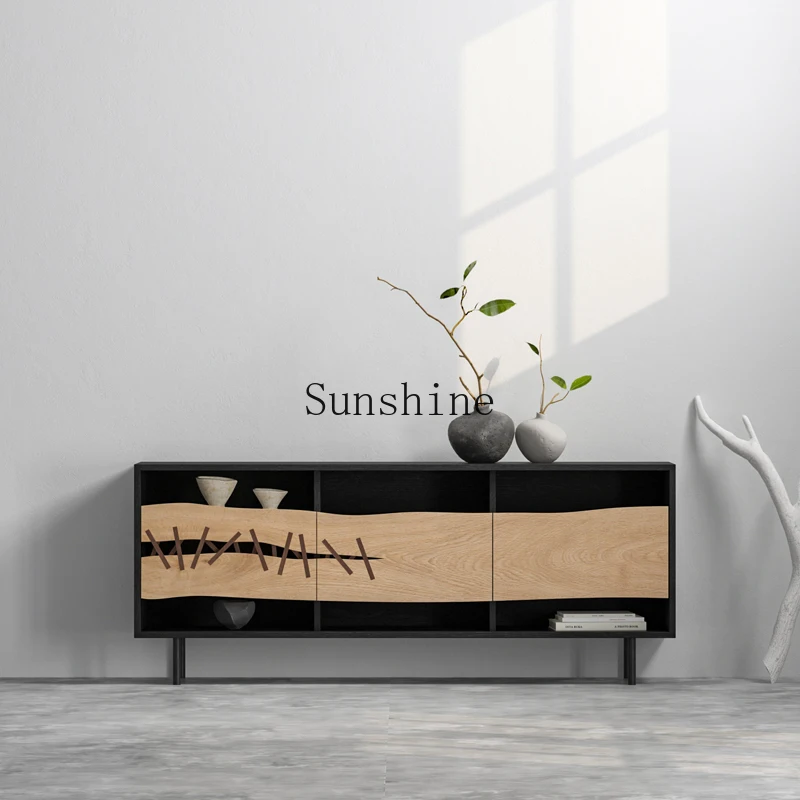Nordic solid wood minimalist log color living room locker B & B dining side cabinet
Nordic solid wood minimalist log color living room locker B & B dining side cabinet