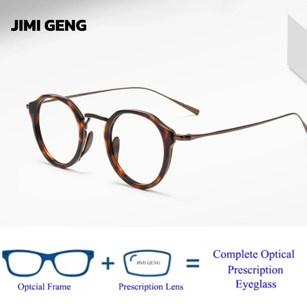 Japanese Handmade Eyeglasses Frames Retro Round Tortoiseshell Acetate Pure Titanium Optical Glasses Men and Women Eyeglass Frame
Japanese Handmade Eyeglasses Frames Retro Round Tortoiseshell Acetate Pure Titanium Optical Glasses Men and Women Eyeglass Frame