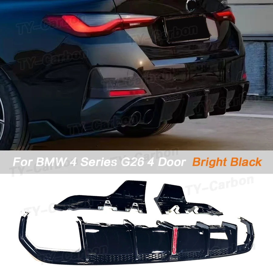 PP Bright Black Car Rear Bumper Diffuser Lip Spoiler For BMW 4 Series G26 420i 430i 440i Gran Coupe M Sport 2021+ Rear Lip
PP Bright Black Car Rear Bumper Diffuser Lip Spoiler For BMW 4 Series G26 420i 430i 440i Gran Coupe M Sport 2021+ Rear Lip