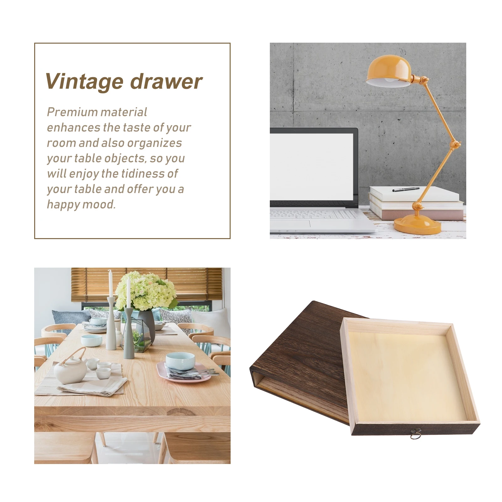 Solid Wood Desktop Wood Box Drawer Desktop ganizer Wooden Table Drawer Single Layer Storage Box Office Supplies Container
Solid Wood Desktop Wood Box Drawer Desktop ganizer Wooden Table Drawer Single Layer Storage Box Office Supplies Container
