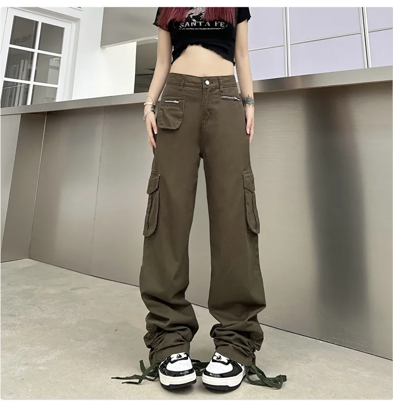 2024 Women's Bottoms Green Drawstring Sweatpants Y2k Clothing High Waist Straight Pants Fashion Solid NEW Wide Leg Trouser
2024 Women's Bottoms Green Drawstring Sweatpants Y2k Clothing High Waist Straight Pants Fashion Solid NEW Wide Leg Trouser